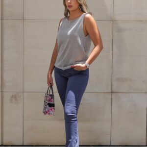 METALLIC SILVER TOP